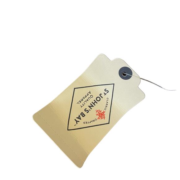 St John’s Bay White Ruffle Tank Colorful Size Large - Picture 4 of 4